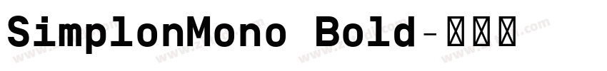 SimplonMono Bold字体转换